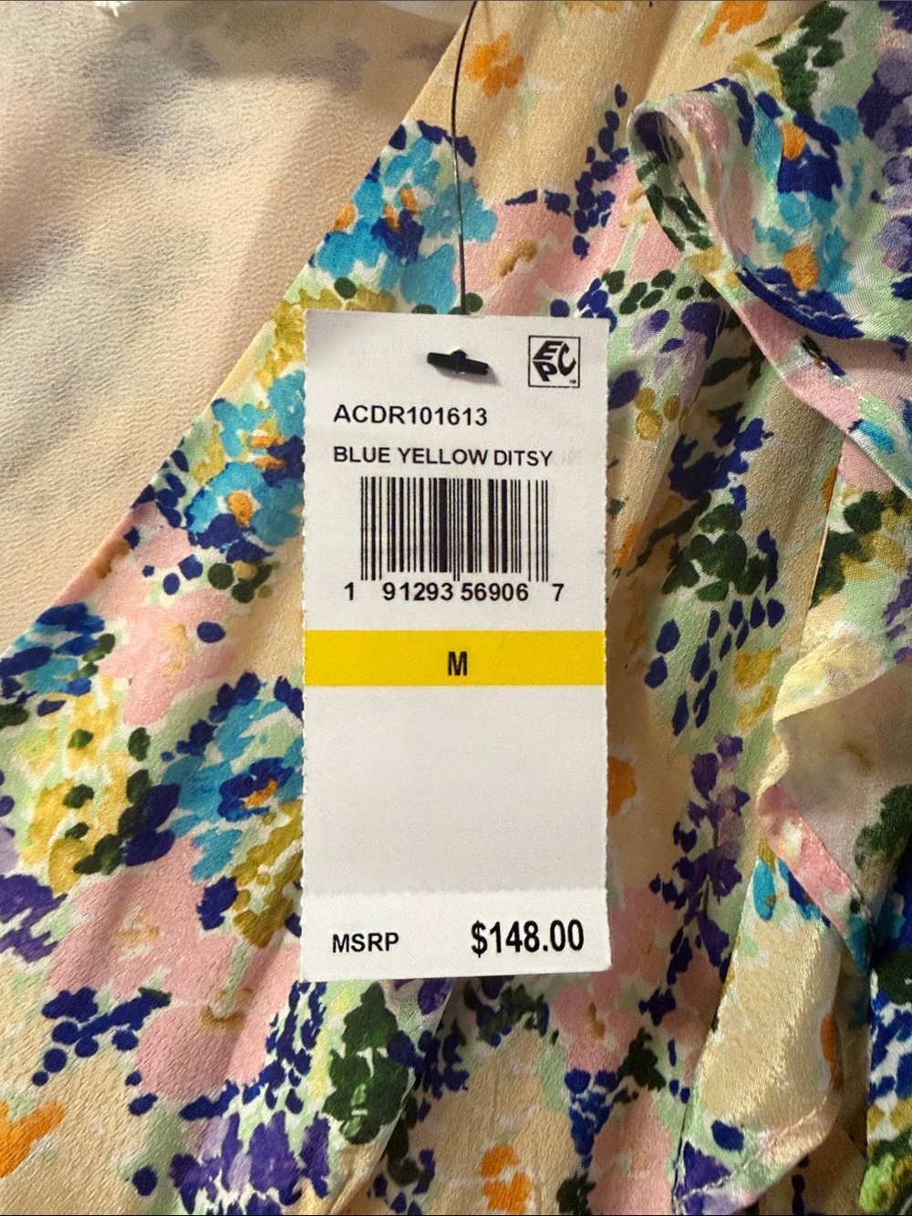 ASTR Floral Ruffle-Sleeve Maxi Yellow Dress - Picture 5 of 6